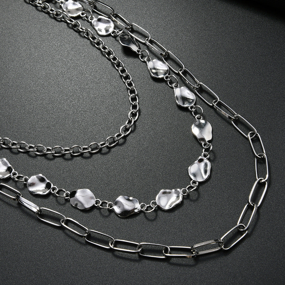 Simple multi-layer metal trouser chain