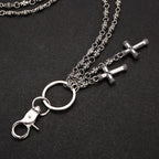 Multi-element cross trouser chain