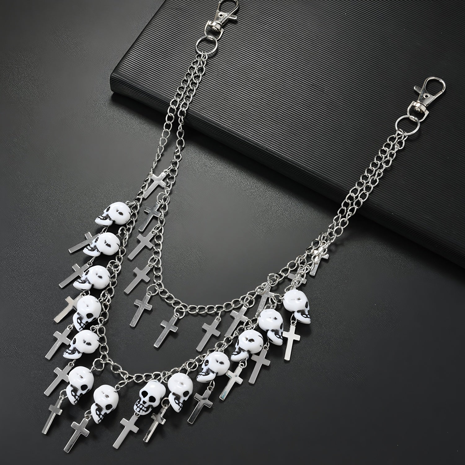 Original skull and ghost head pants chain