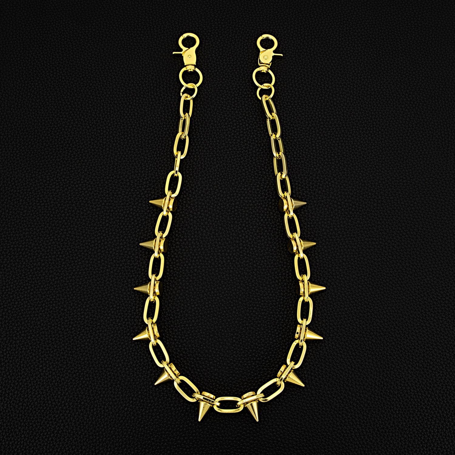 12 rivet spike pants chain
