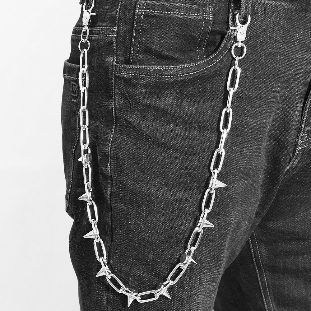 Personalized spike pants chain