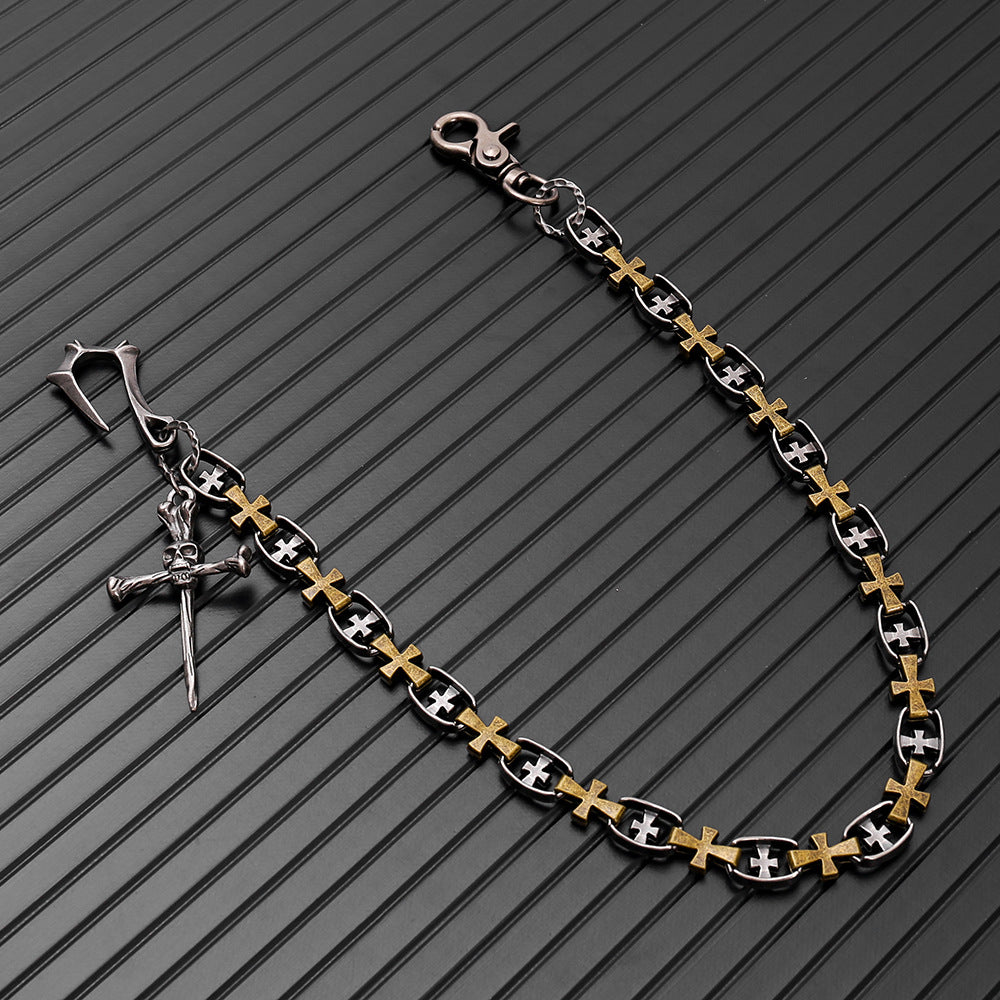 Personalized design cross pants chain