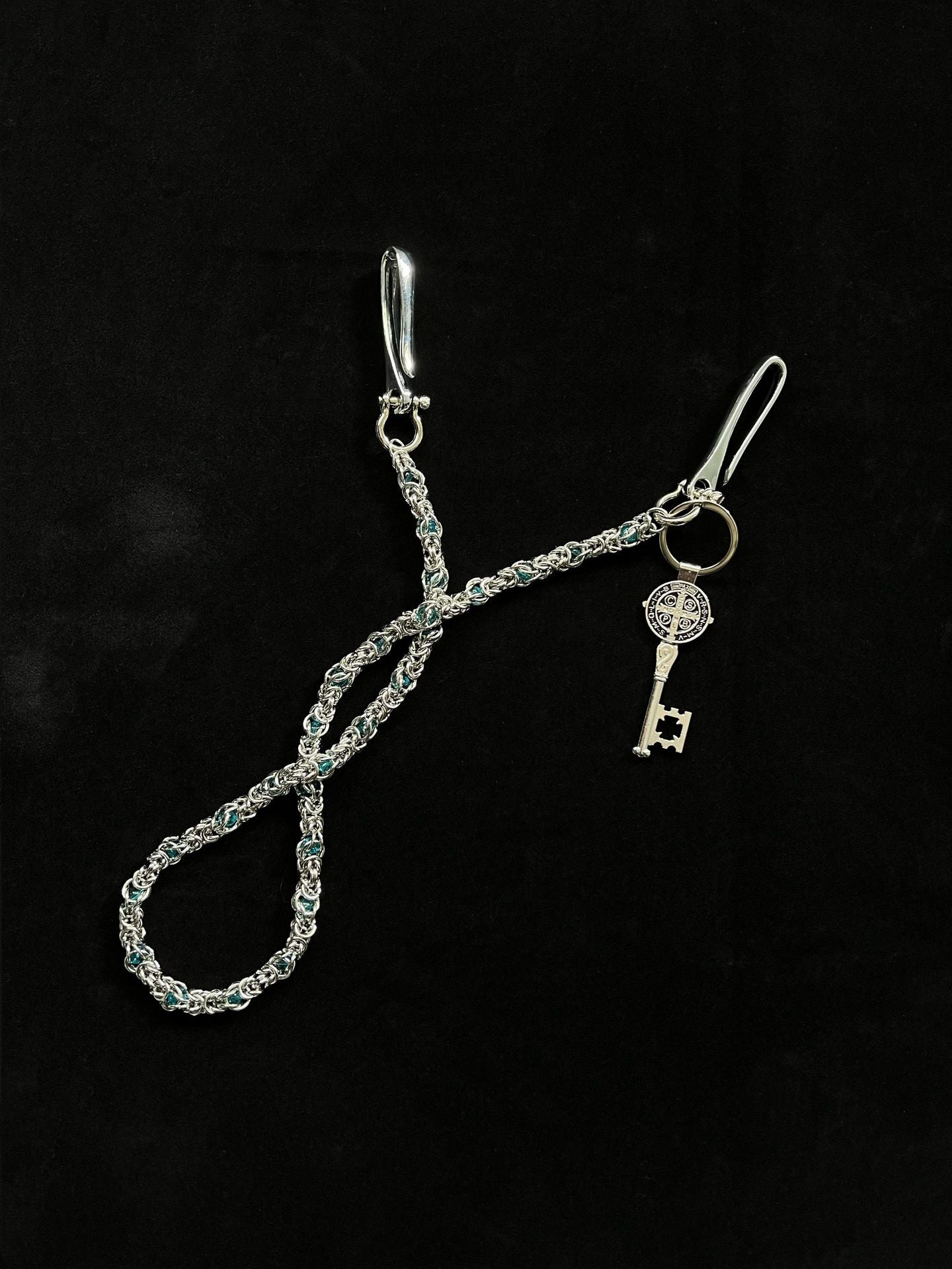 Blue-Dragon Bone Bead Pants Chain