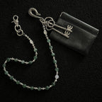 Green Chalcedony Beaded Necklace with Pants Cover