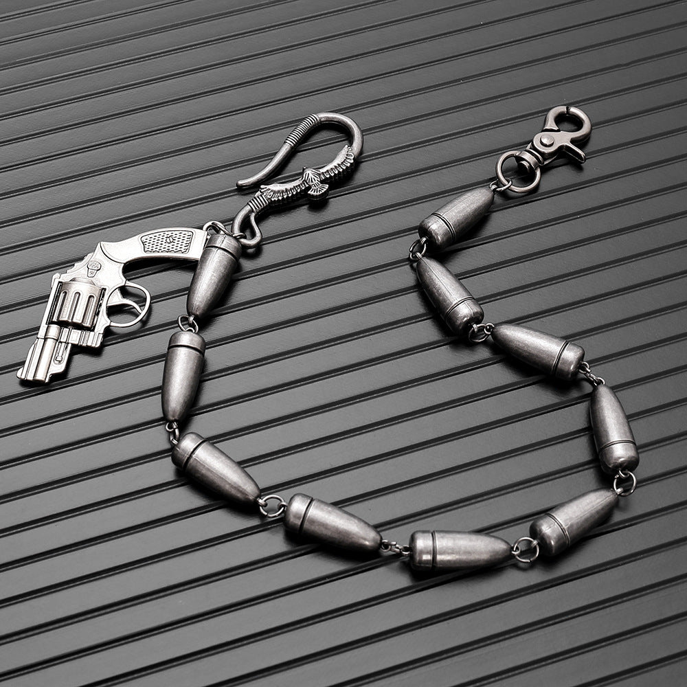 Personalized bullet design trouser chain