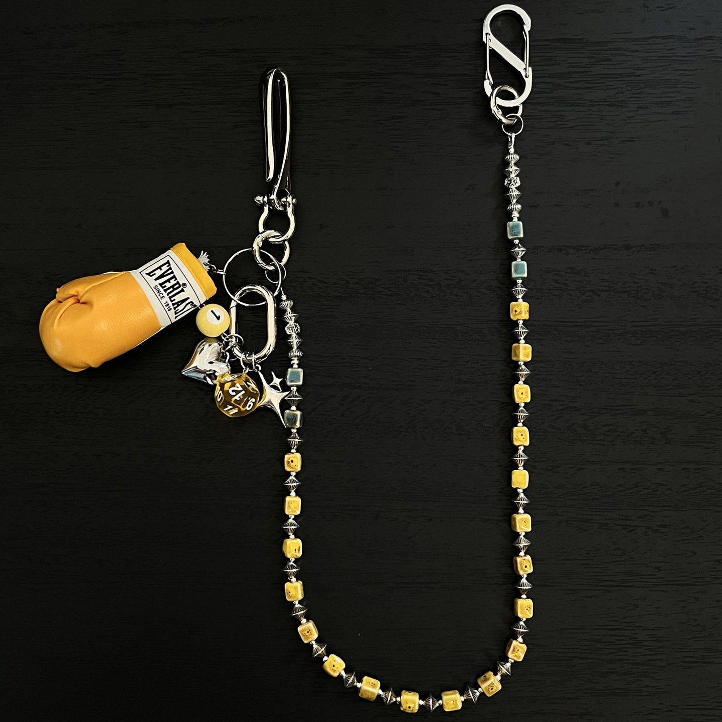 Ceramic cube bead handmade pants chain