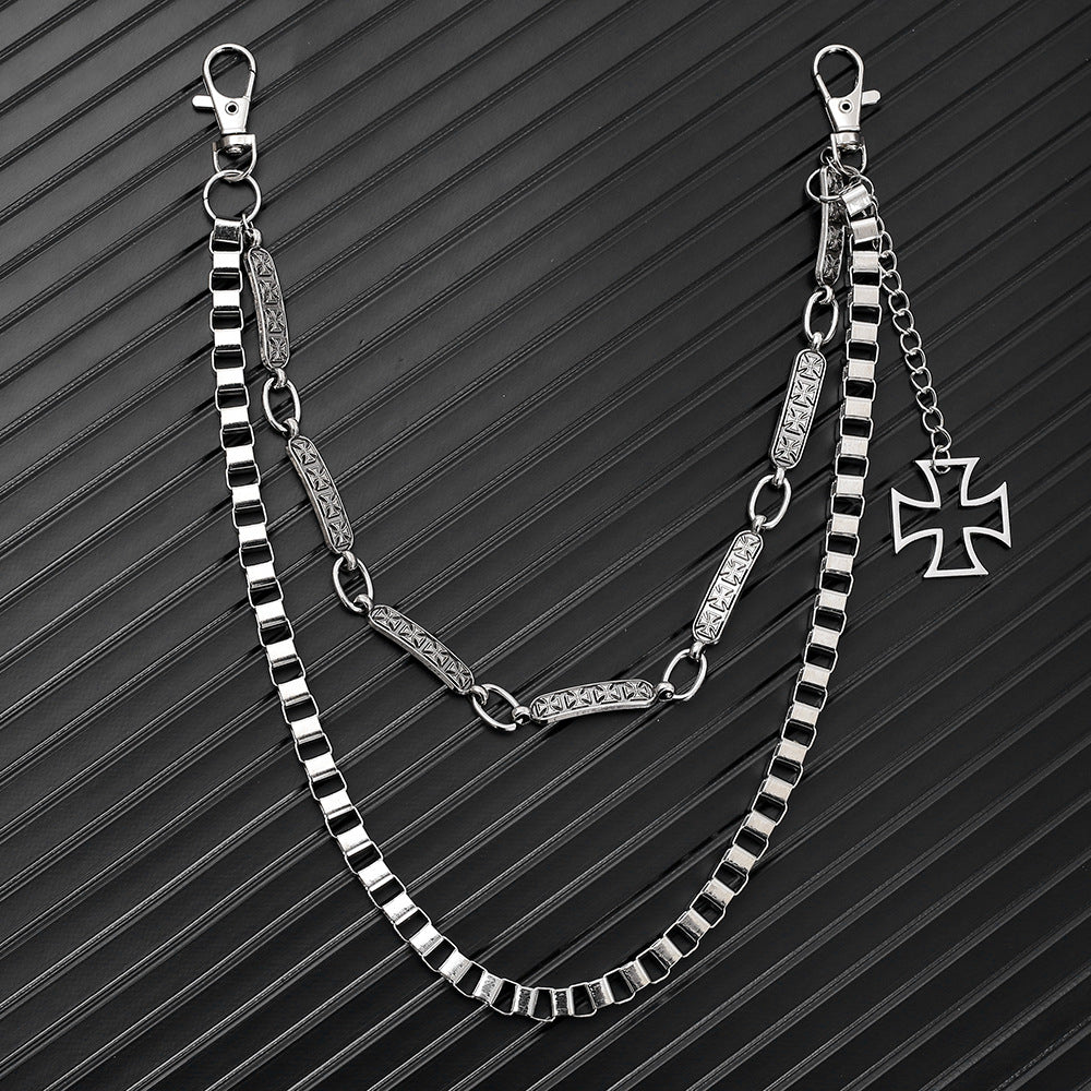 Exclusive design metal double chain waist chain