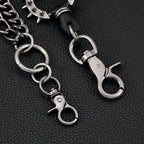 Exaggerated spiked retro art men's and women's hip-hop punk pants chain