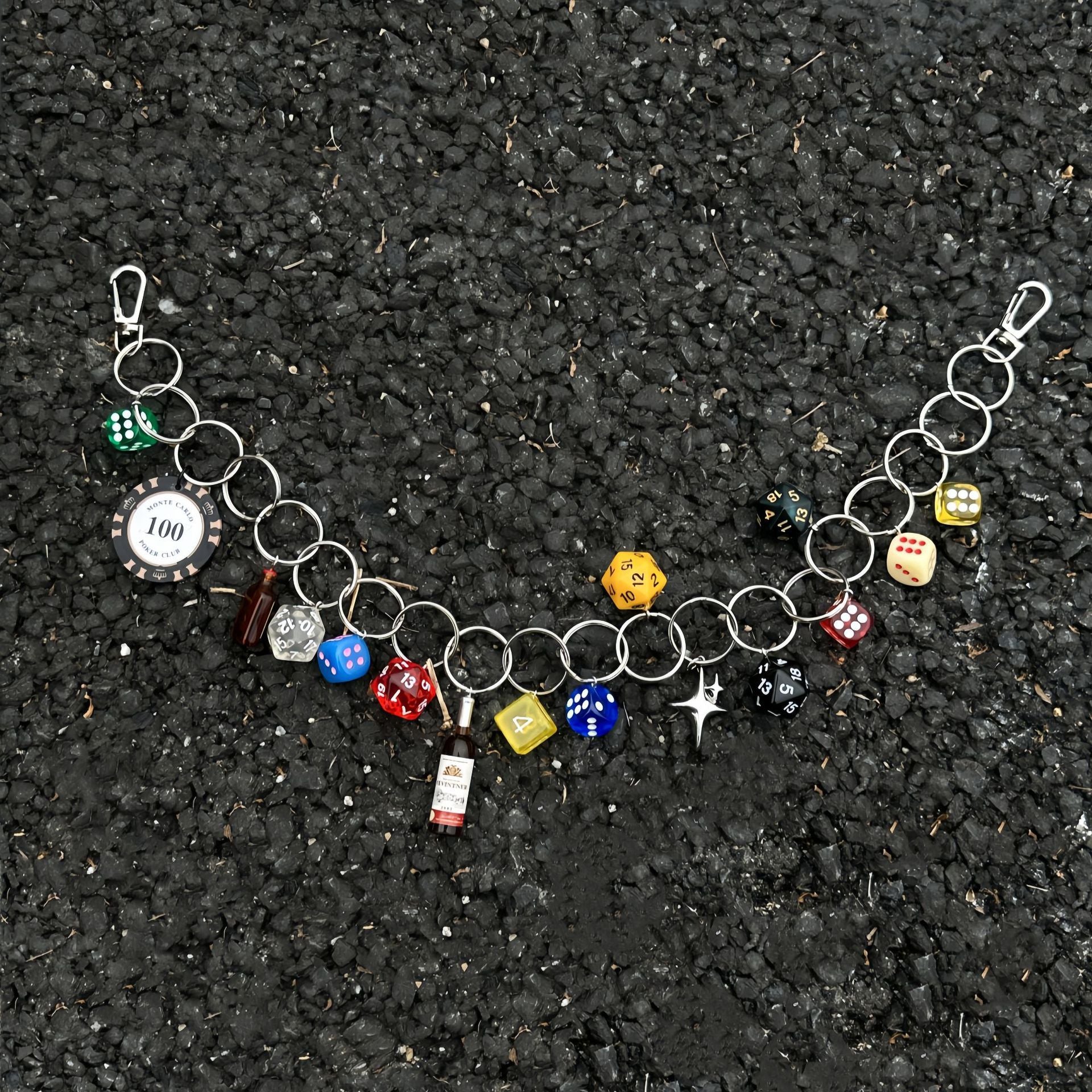 Multi-element jeans waist chain accessories