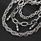 Light luxury three-chain bullet jeans chain