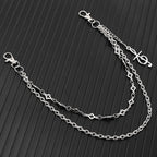 Double-chain trouser chain with musical note pendant