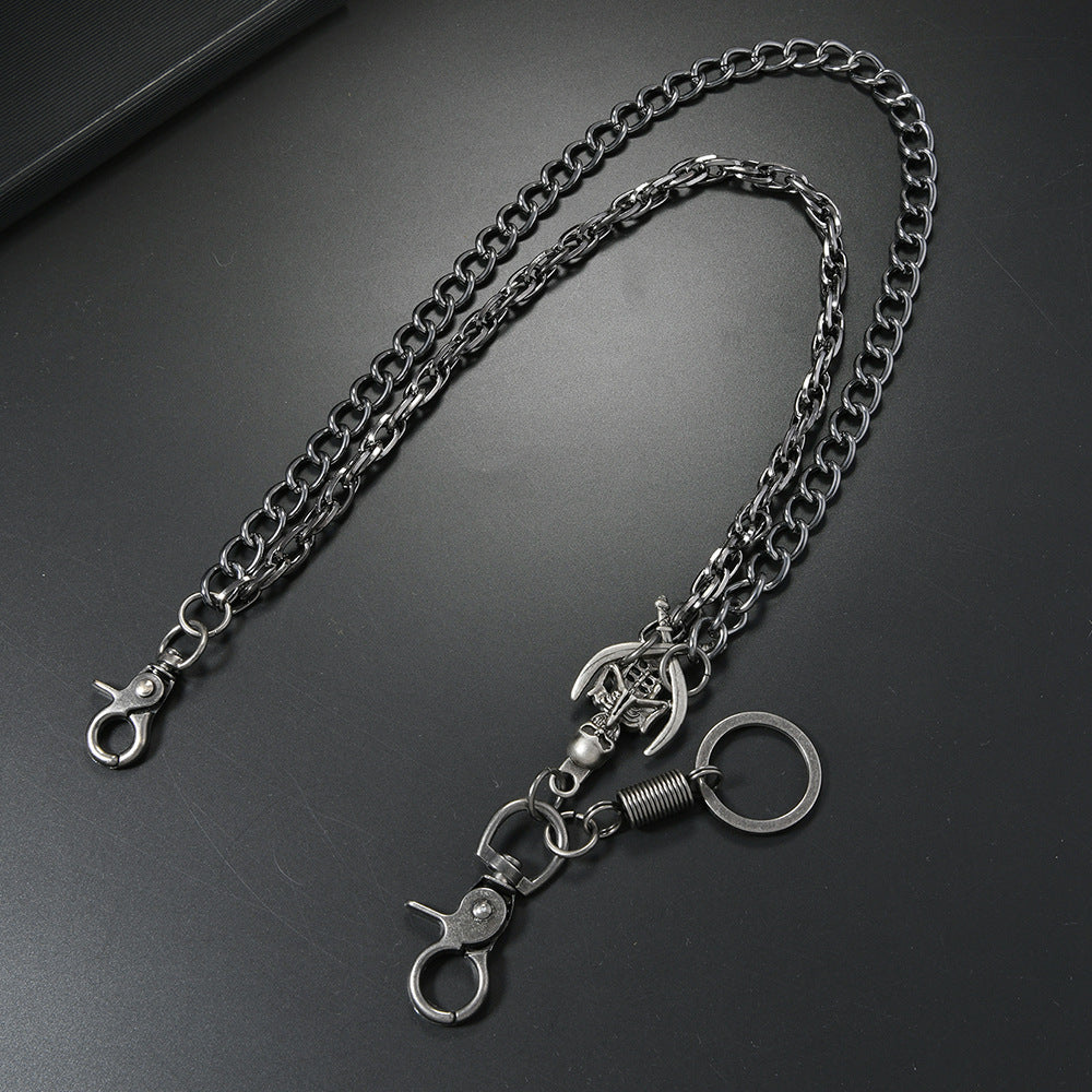 Skull Pendant Multi-layered Pants Chain