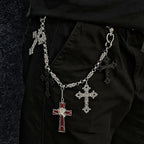 Element Cross Pendant Pants Chain