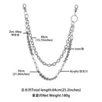 New double chain thorn candy trend hip hop pants chain
