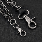 American style double-layer black trouser chain