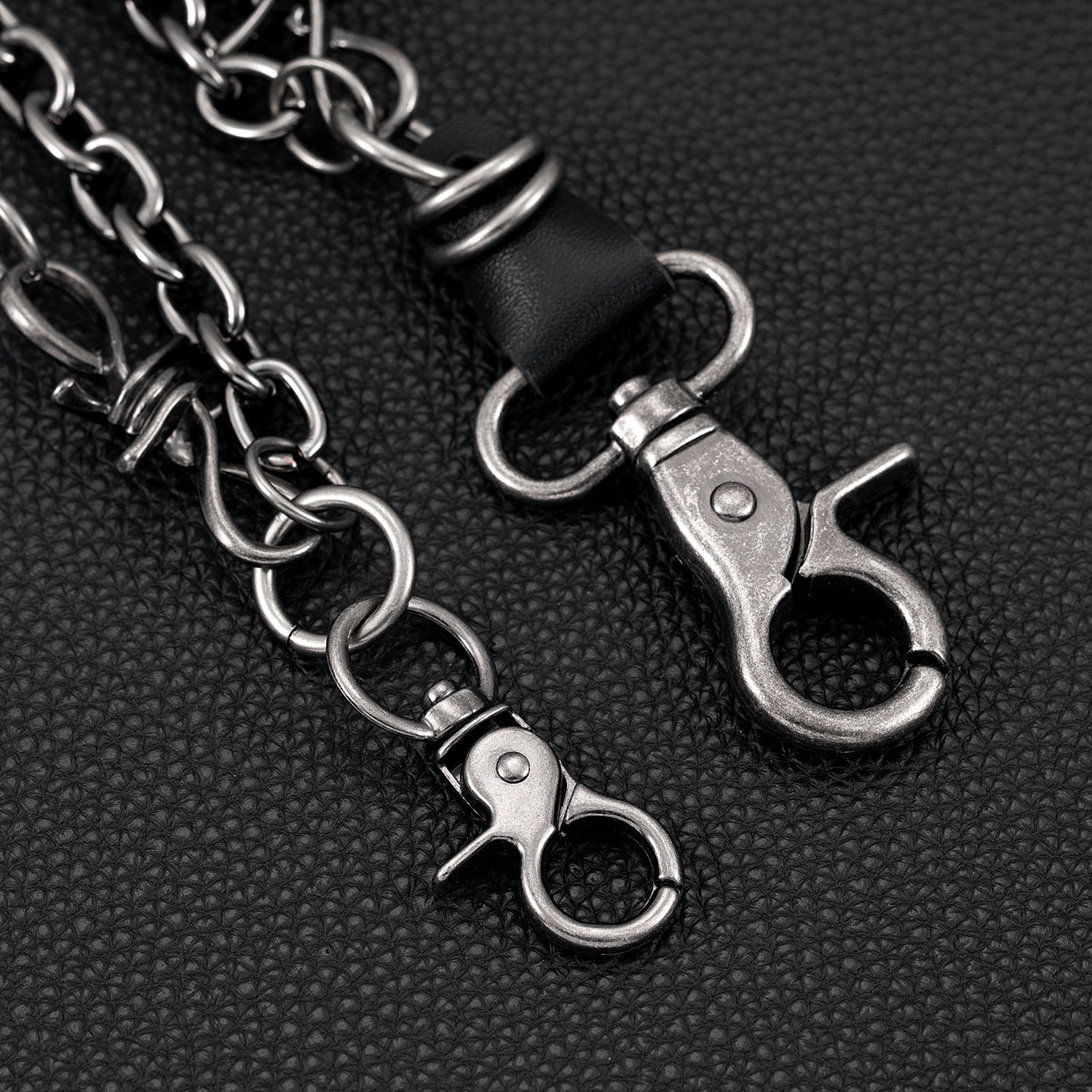 American style double-layer black trouser chain
