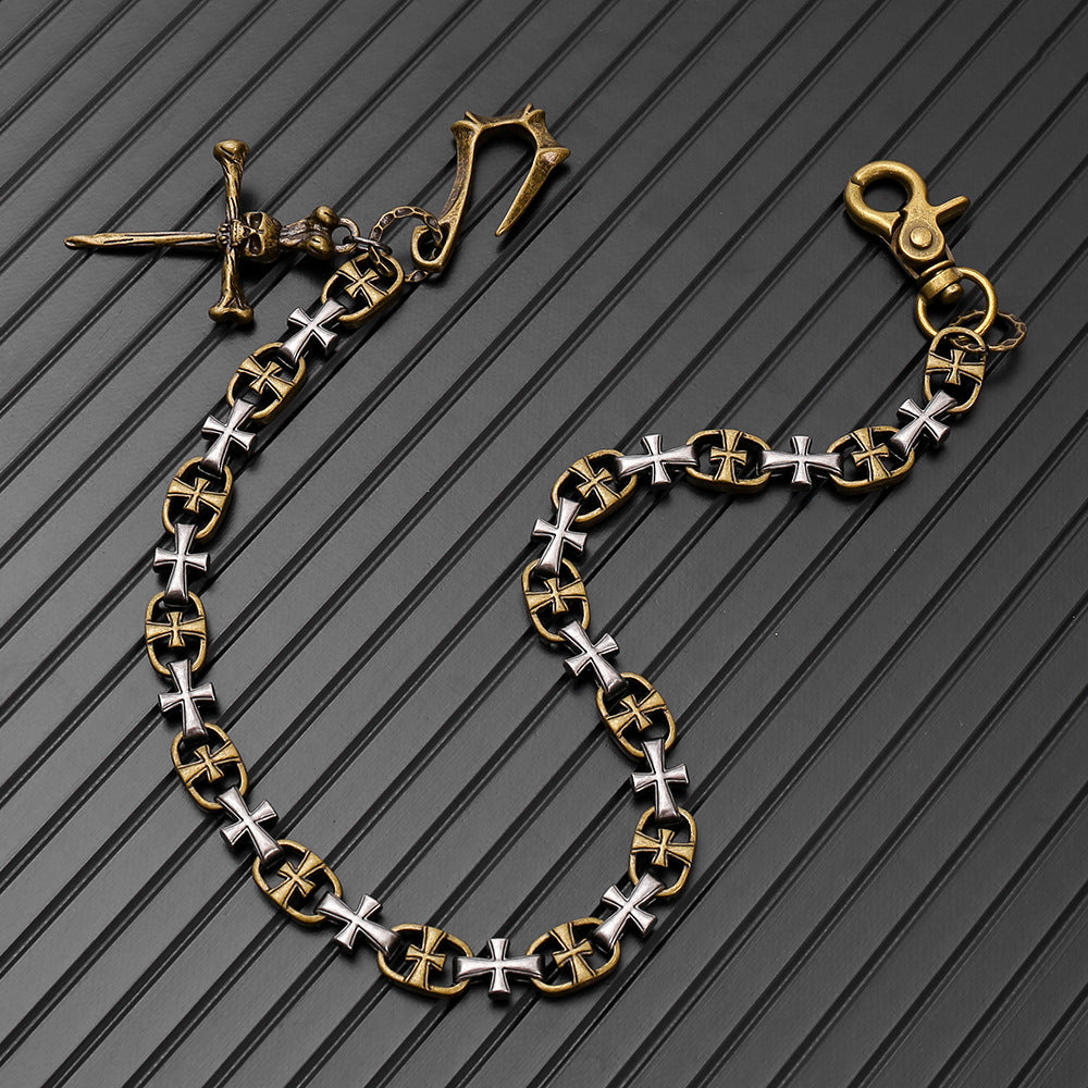 Personalized design cross pants chain