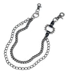 Exaggerated spiked retro art men's and women's hip-hop punk pants chain