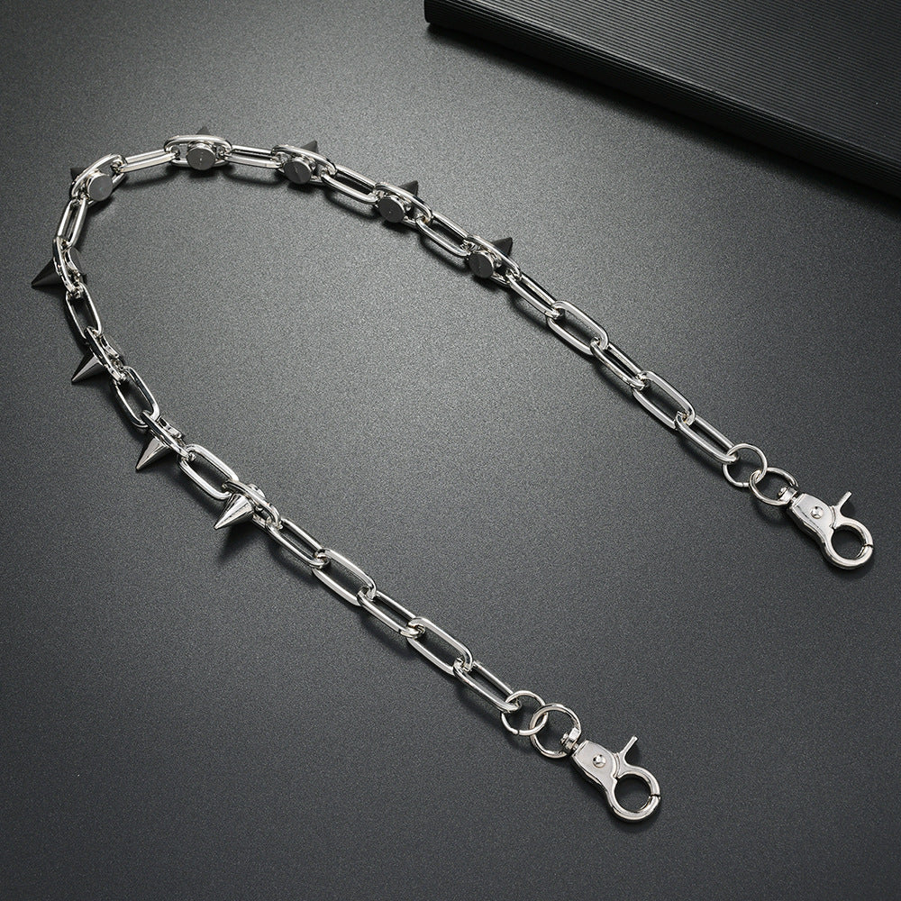 Personalized spike pants chain