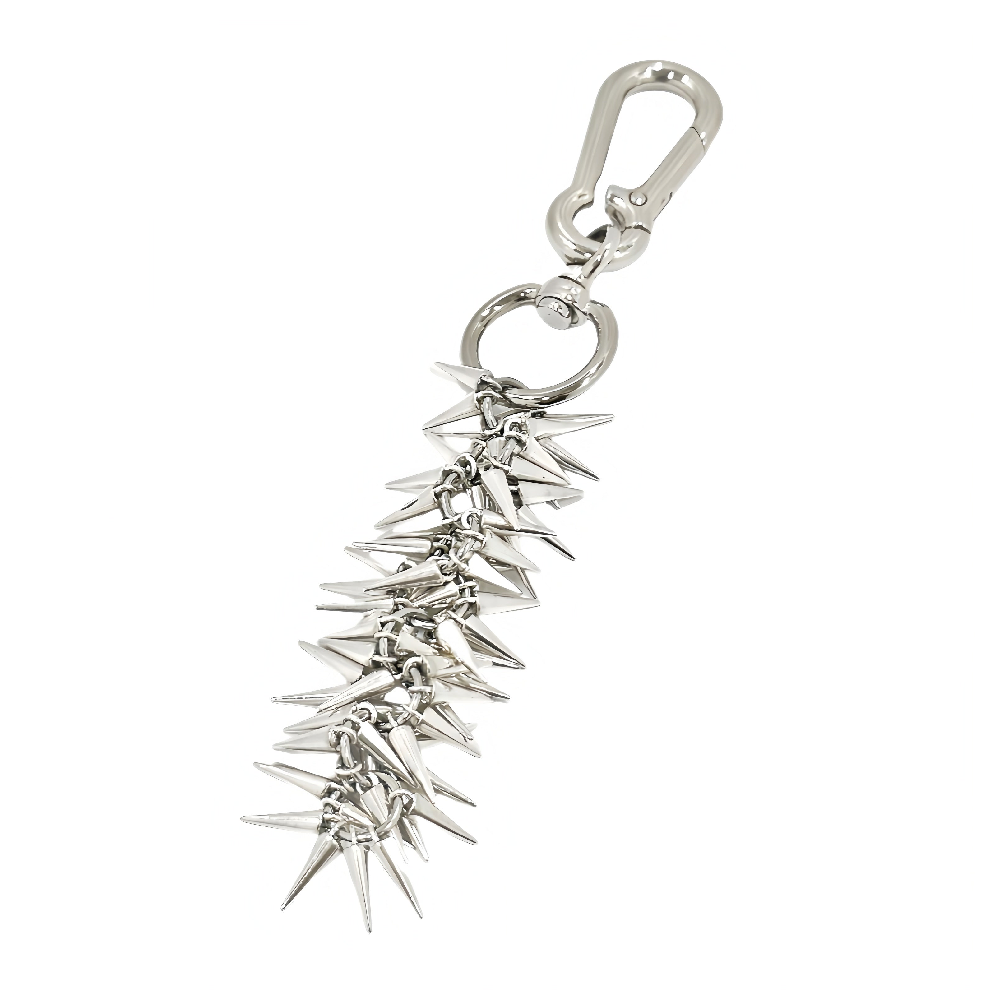 Punk Spiked Thorn Pants Chain Keychain