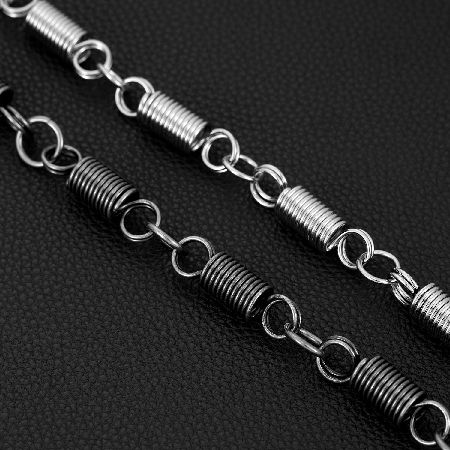Single layer spring first layer cowhide pants chain