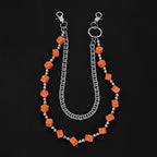 Trendy double-chain colorful Rubik's cube dice pants chain