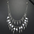Original skull and ghost head pants chain