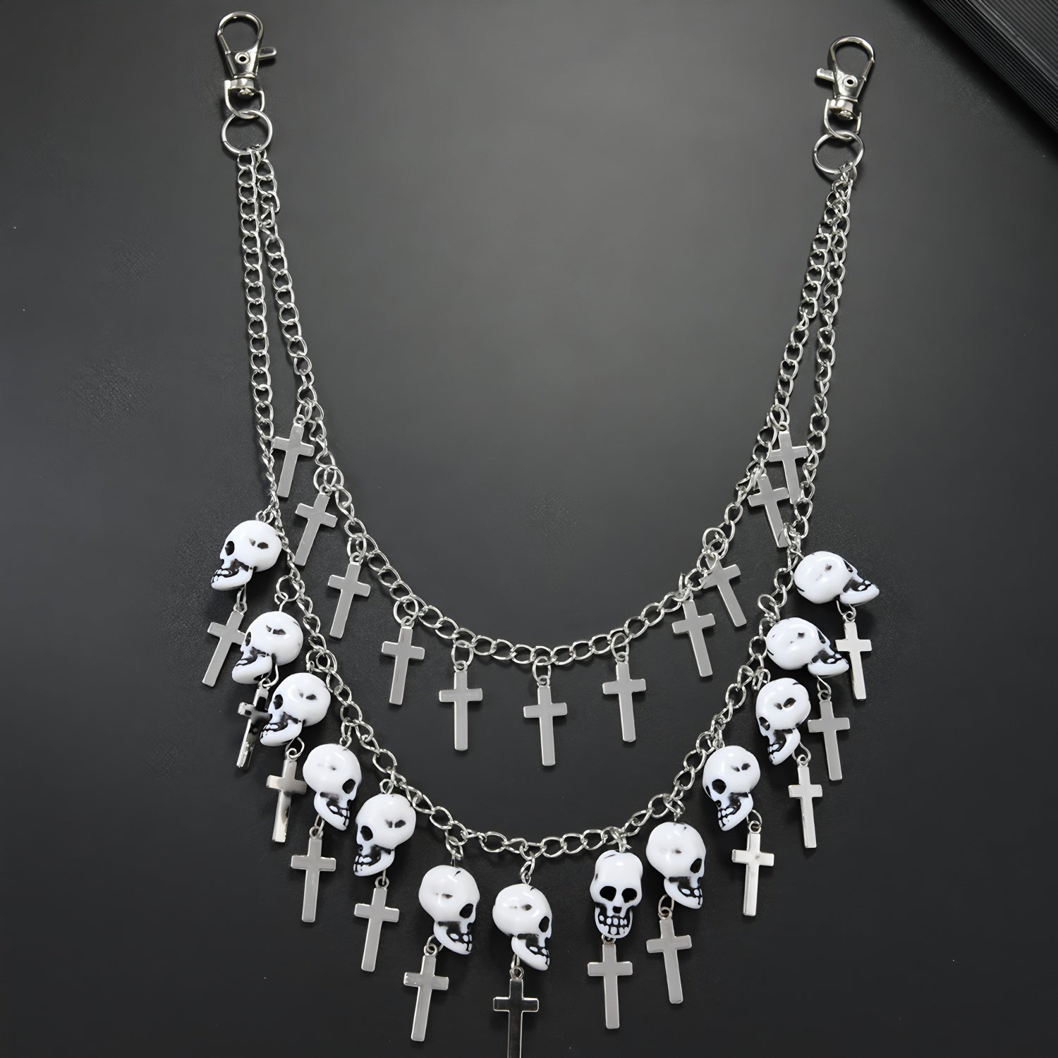 Original skull and ghost head pants chain