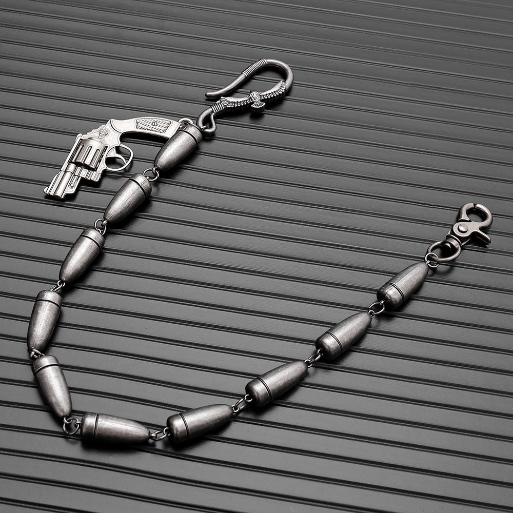Personalized bullet design trouser chain