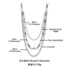 Geometric three-chain heavy metal thorn motorcycle chain pants