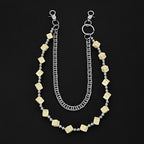 Trendy double-chain colorful Rubik's cube dice pants chain