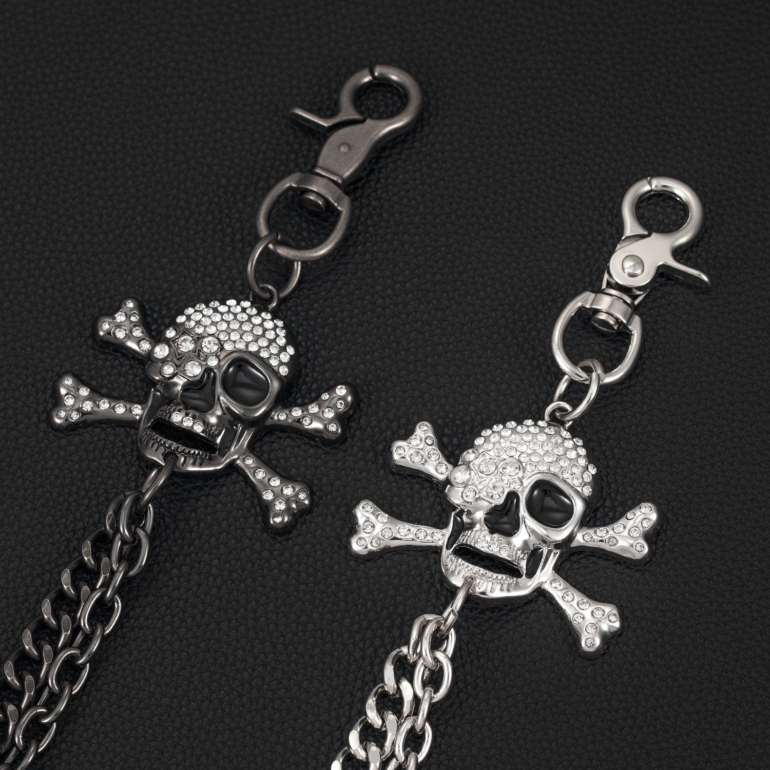 Big bone skull double punk pants chain