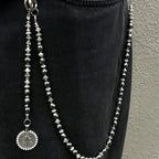 Retro mixed pearl handmade trendy denim waist chain