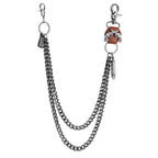 Creative double gun bullet retro double layer bold trouser chain