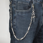 New spiked retro street pants chain