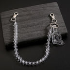 White crystal unique design trouser chain