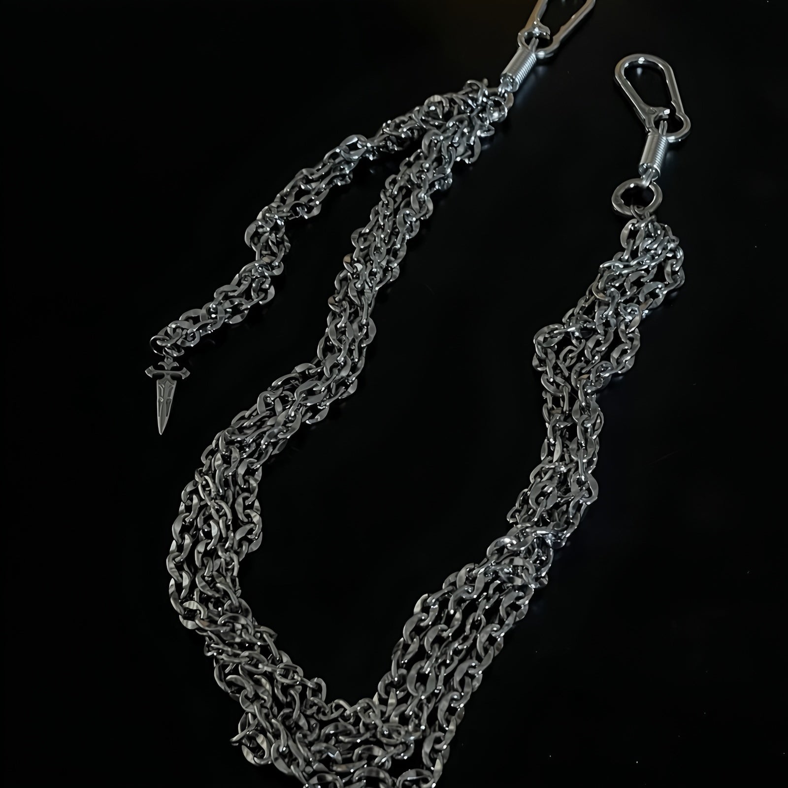 Original multi-layer splicing heavy metal trouser chain