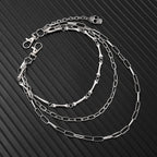 Thin three-chain bone skull pants chain