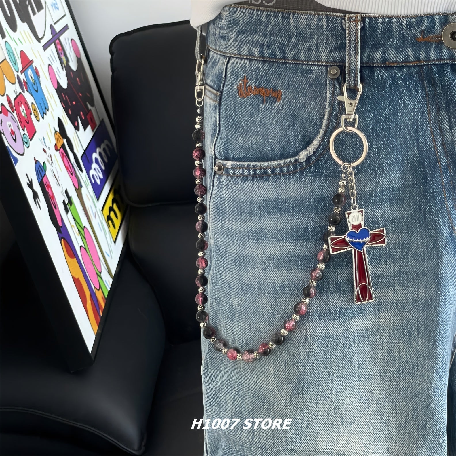 H1007 Original Portrait Beaded Series Pants Chain