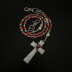 TT same style white dove red cross pants chain