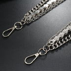 Multi-layer metal rope splicing trouser chain