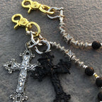 Volcanic Stone Creative Cross Pants Chain