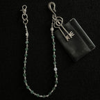 Green Chalcedony Beaded Necklace with Pants Cover