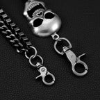Dark punk hip-hop double-layer skull trouser chain