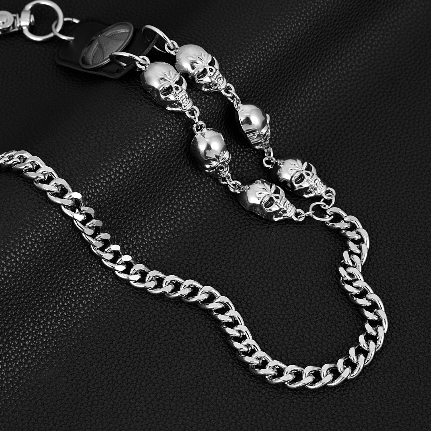 Hip-hop double-layer skull cross single-layer trouser chain