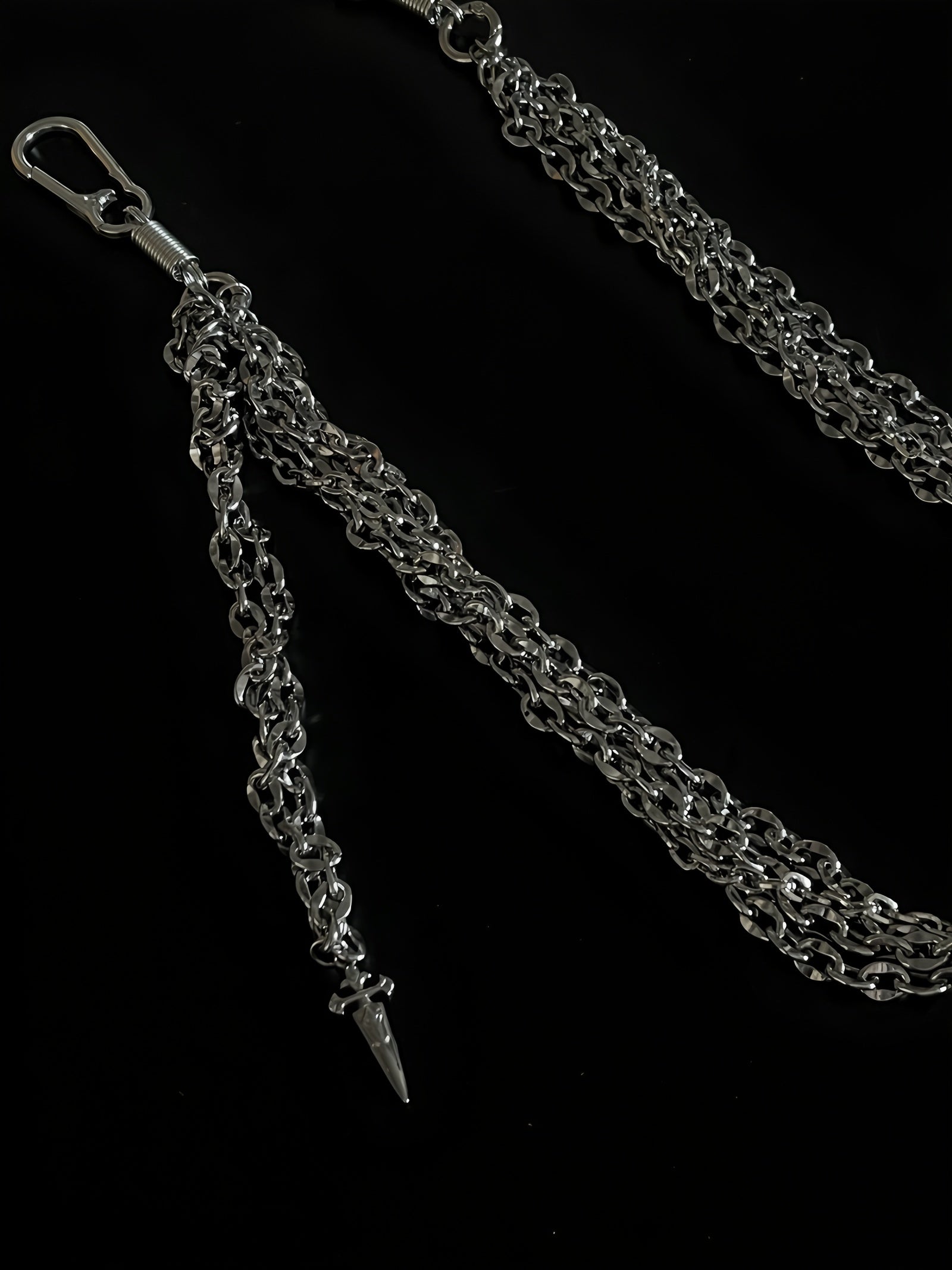 Original multi-layer splicing heavy metal trouser chain