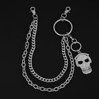 Heavy texture double punk trouser chain