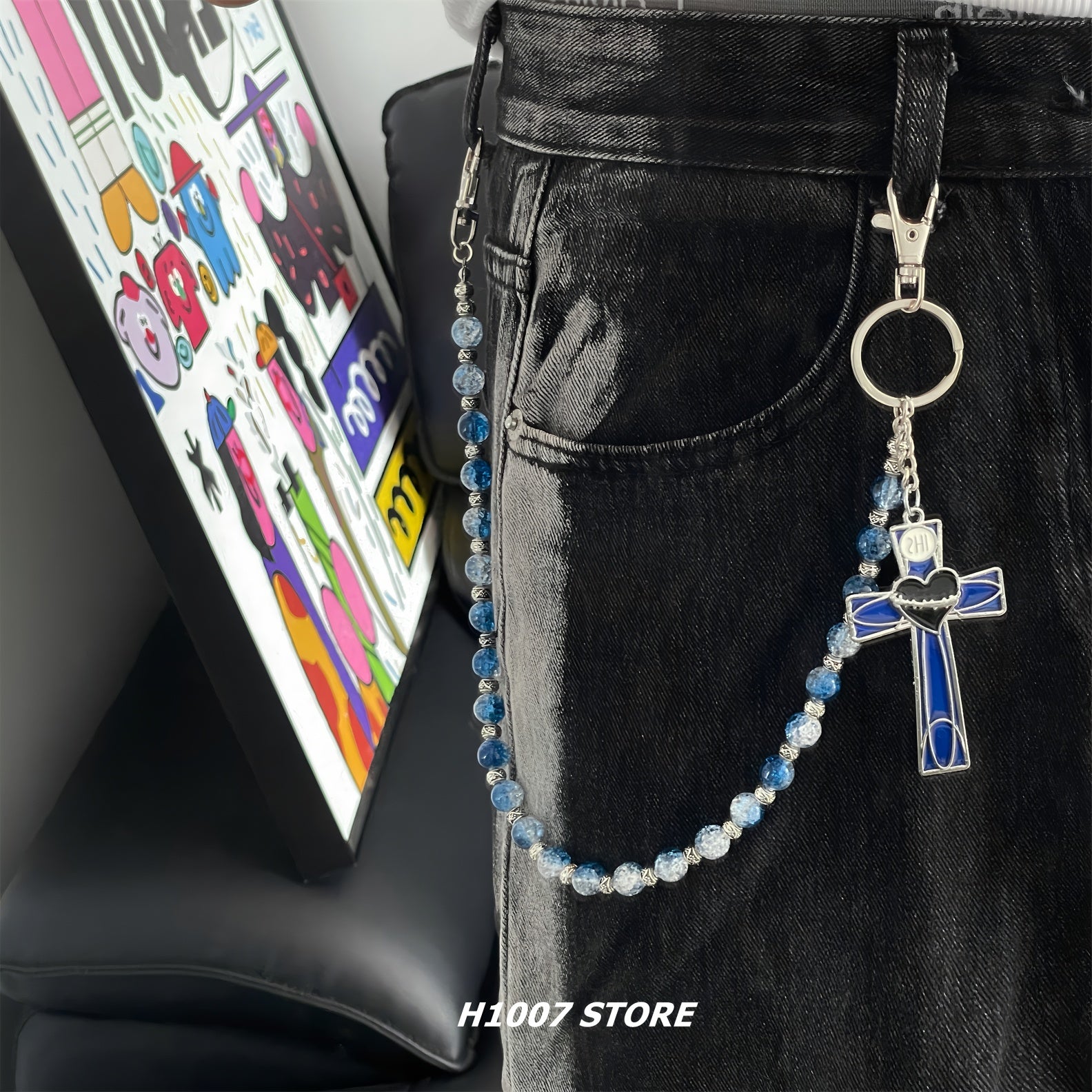 H1007 Original Portrait Beaded Series Pants Chain