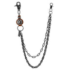 Double chain double cloth buckle light luxury trouser chain