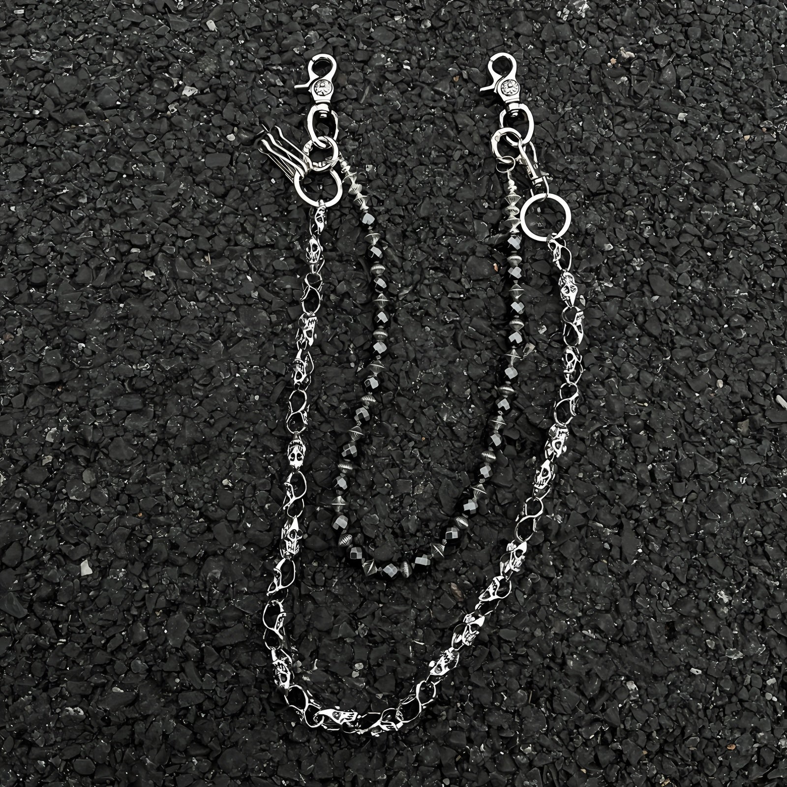Retro style high-end denim waist chain
